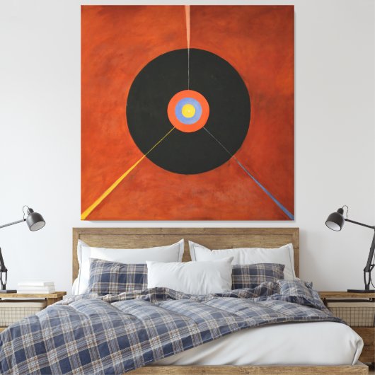Hilma af Klint - The Swan, No. 18 Canvas Afdruk (Insitu (Slaapkamer))