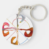 Hilma af Klint - The Swan No. 7 Sleutelhanger (Achterkant)