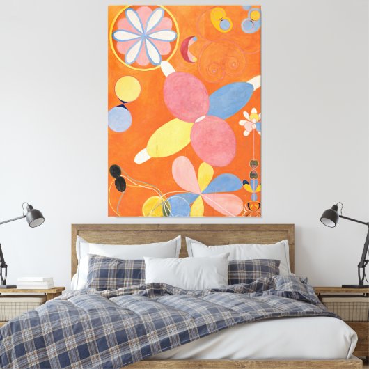 Hilma af Klint - The Ten Largest, No. 4, Youth Canvas Afdruk (Insitu (Slaapkamer))