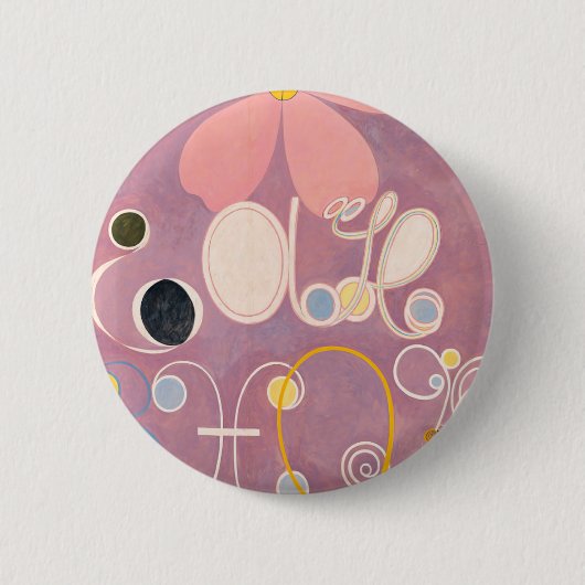 Hilma af Klint The Ten Largest No.5 Ronde Button 5,7 Cm (Voorkant)