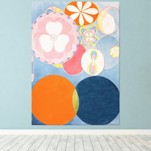 Hilma af Klint - The Ten Largest, nr. 2, Childhood Canvas Afdruk (Insitu (Houten vloer))