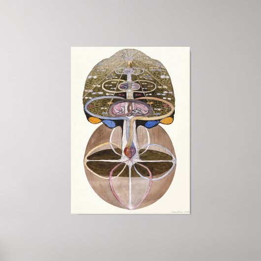 Hilma af Klint - Tree of Knowledge, nr. 1 Canvas Afdruk (Voorkant)
