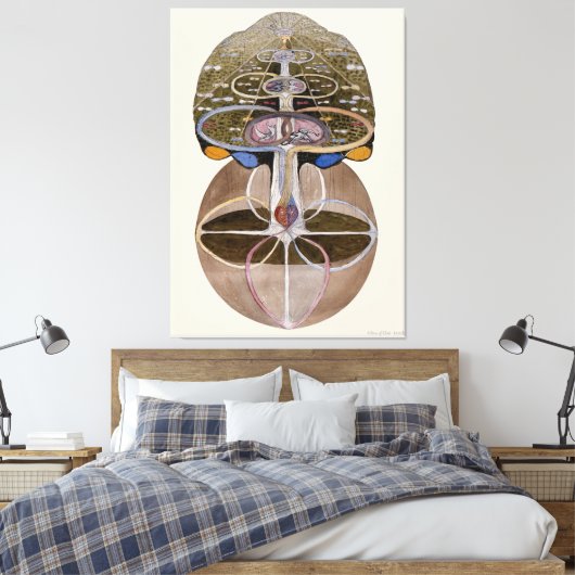 Hilma af Klint - Tree of Knowledge, nr. 1 Canvas Afdruk (Insitu (Slaapkamer))
