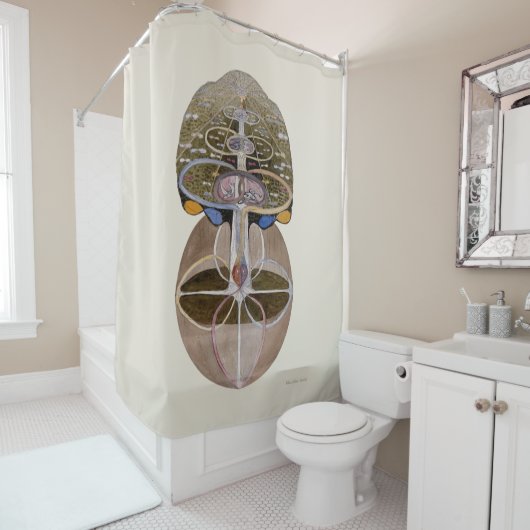 Hilma af Klint - Tree of Knowledge, nr. 1 Douchegordijn (In situ)