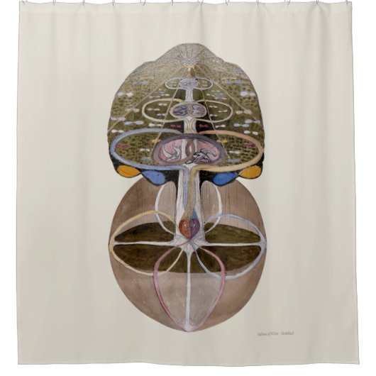 Hilma af Klint - Tree of Knowledge, nr. 1 Douchegordijn (Voorkant)