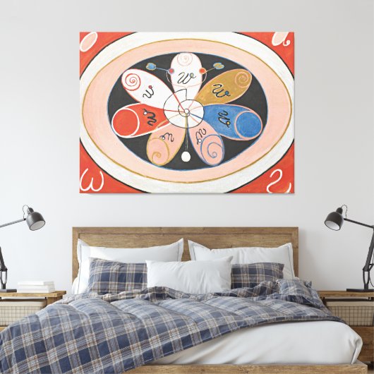 Hilma af Klint - volution, No. 15, Group IV, The S Canvas Afdruk (Insitu (Slaapkamer))