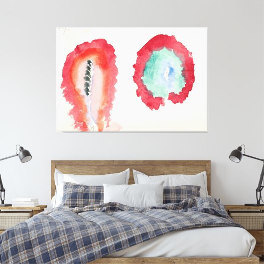 Hilma af Klint - Wheat and Wormwood Canvas Afdruk (Insitu (Slaapkamer))