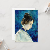 Hilma af Klint - Zelfportret, 1920 Kaart (Voorkant / Achterkant in situ)