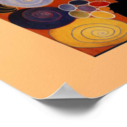 Hilma af Klint, "Zij tienen steunpilaar IV", Poste Poster (Hoek)