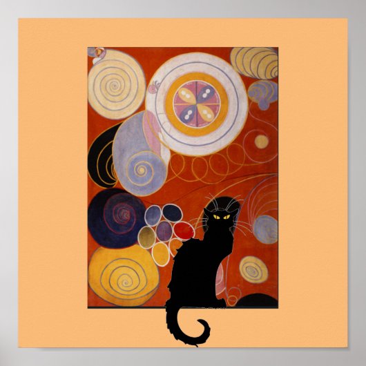 Hilma af Klint, "Zij tienen steunpilaar IV", Poste Poster (Voorkant)
