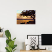 HILO BAY SUNDOWN in HAWAII Poster (Thuiskantoor)