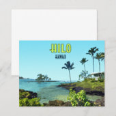 Hilo Big Island Hawaii Beach  Flat Kaart (Voorkant / Achterkant)
