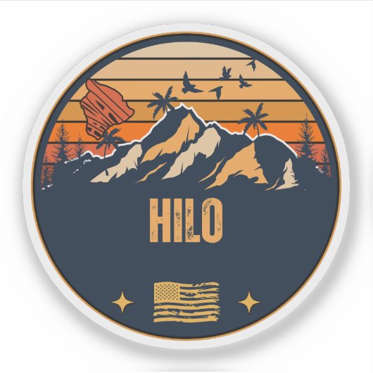 Hilo, Hawaï Sticker (Voorkant)
