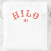 Hilo, Hawai, sui Ovale Sticker (Tas)
