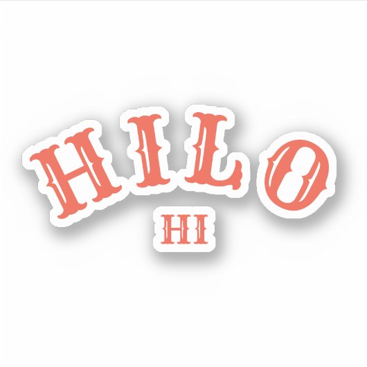 Hilo, Hawai, sui Sticker (Voorkant)