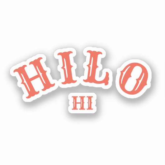 Hilo, Hawai, sui Sticker (Voorkant)
