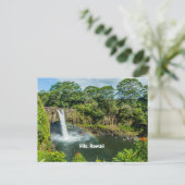 Hilo, Hawaï Tropische regenboog Herfsten Waterval Briefkaart (Staand voorkant)