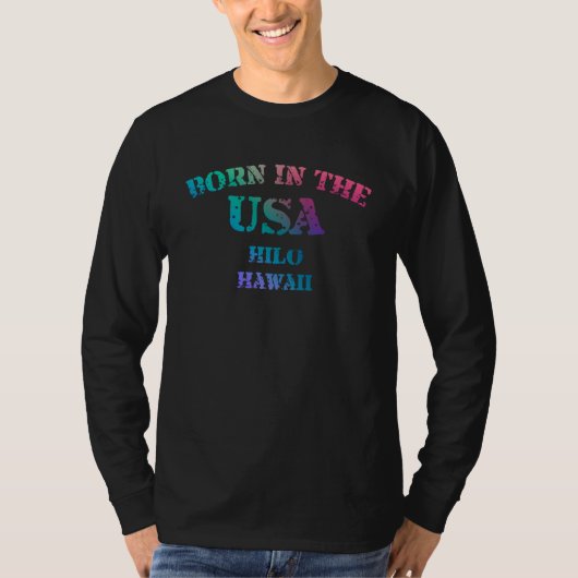 Hilo Hawaï vertrokken gezicht T-shirt (Voorkant)