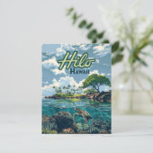 Hilo Hawaii Big Island Turtle Beach  Kaart (Staand voorkant)