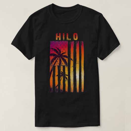 Hilo, Hawaii Patriottische vlag T-shirt (Design voorkant)