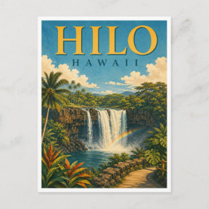 Hilo Hawaii Regenboogwaterval GeoSaga Briefkaart