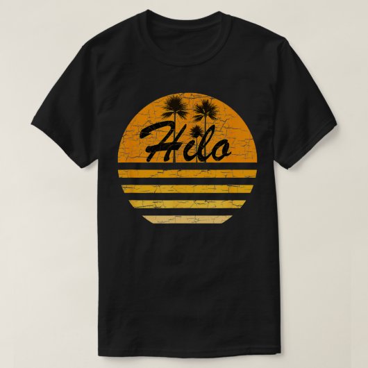 Hilo Hawaii Retro 70s Throwback Surf T-shirt (Design voorkant)