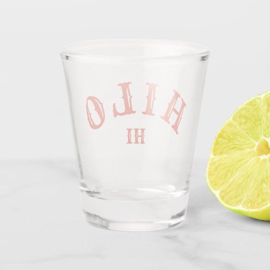 Hilo, Hawaii Shot Glass Shot Glas (Achterkant)