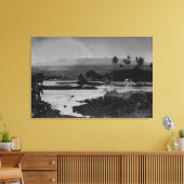 Hilo, Hawaii - Uitzicht van de stadfoto Canvas Afdruk (Insitu (Woonkamer))