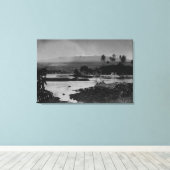 Hilo, Hawaii - Uitzicht van de stadfoto Canvas Afdruk (Insitu (Houten vloer))