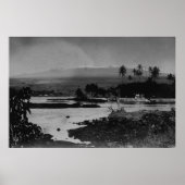 Hilo, Hawaii - Uitzicht van de stadfoto Poster (Voorkant)