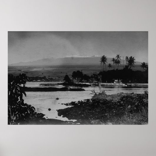 Hilo, Hawaii - Uitzicht van de stadfoto Poster (Voorkant)