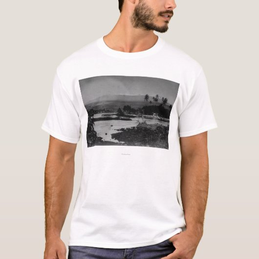 Hilo, Hawaii - Uitzicht van de stadfoto T-shirt (Voorkant)