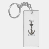 Hilo Hawaii Vacation Nautical Anchor Sailing Sleutelhanger (Voorkant Links)