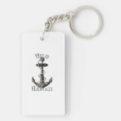 Hilo Hawaii Vacation Nautical Anchor Sailing Sleutelhanger (achterkant)