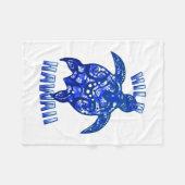 Hilo Hawaii Vacation Tribal Turtle Fleece Deken (Voorkant (Horizontaal))