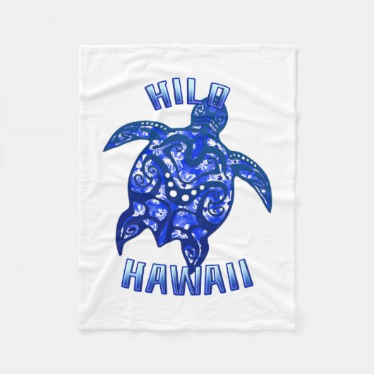 Hilo Hawaii Vacation Tribal Turtle Fleece Deken (Voorkant)