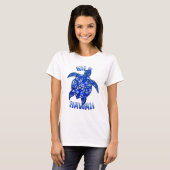 Hilo Hawaii Vacation Tribal Turtle T-shirt (Voorkant volledig)