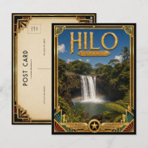 Hilo Hawaii Vintage Art Deco Gouden Tijdperk