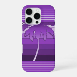 Hilo Hawaiian Palms Gestreepte Paars iPhone 16 Pro Hoesje