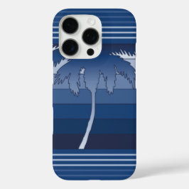 Hilo Hawaiian Palms Striped Blue iPhone 16 Pro Hoesje