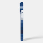 Hilo Hawaiian Palms Striped Blue Case-Mate iPhone Case (Achterkant / Links)