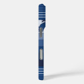 Hilo Hawaiian Palms Striped Blue Case-Mate iPhone Case (Achterkant / Rechts)