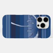 Hilo Hawaiian Palms Striped Blue Case-Mate iPhone Case (Achterkant (horizontaal))