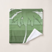 Hilo Hawaiian Palms Striped Coordinates Bad Handdoek (Wasdoekje)