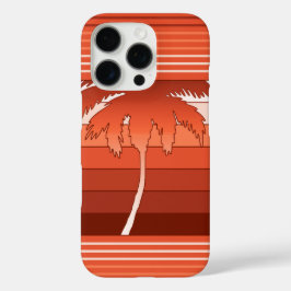 Hilo Hawaiian Palms Striped Coral iPhone 16 Pro Hoesje