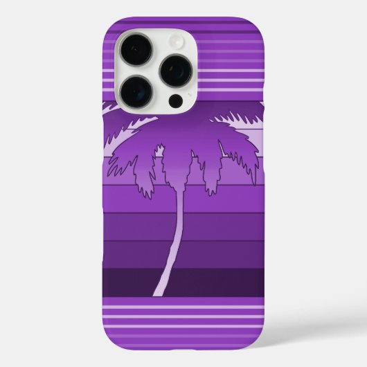 Hilo Hawaiian Palms Striped Paars Case-Mate iPhone Case (Achterkant)