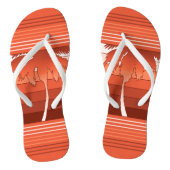 Hilo Hawaiian Palms Striped Teenslippers (Voetbed)