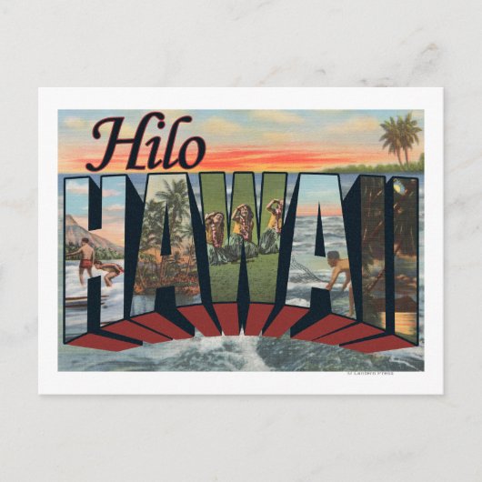 Hilo, HawaiiLarge Letter ScenesHilo, HI Briefkaart (Voorkant)