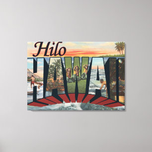 Hilo, HawaiiLarge Letter ScenesHilo, HI Canvas Afdruk