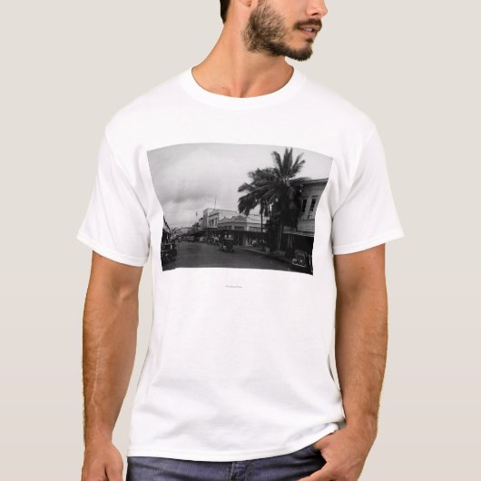 Hilo, HawaiiStreet Uitzicht FotoHilo, HI T-shirt (Voorkant)